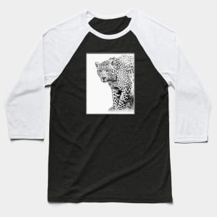 Leopard Illustration Baseball T-Shirt